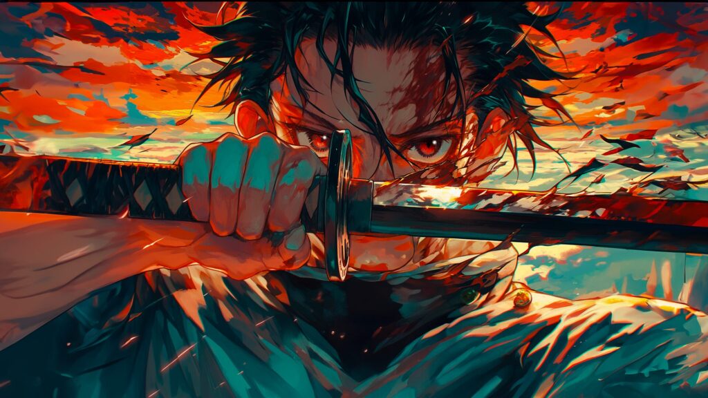刀を持った男性キャラクター